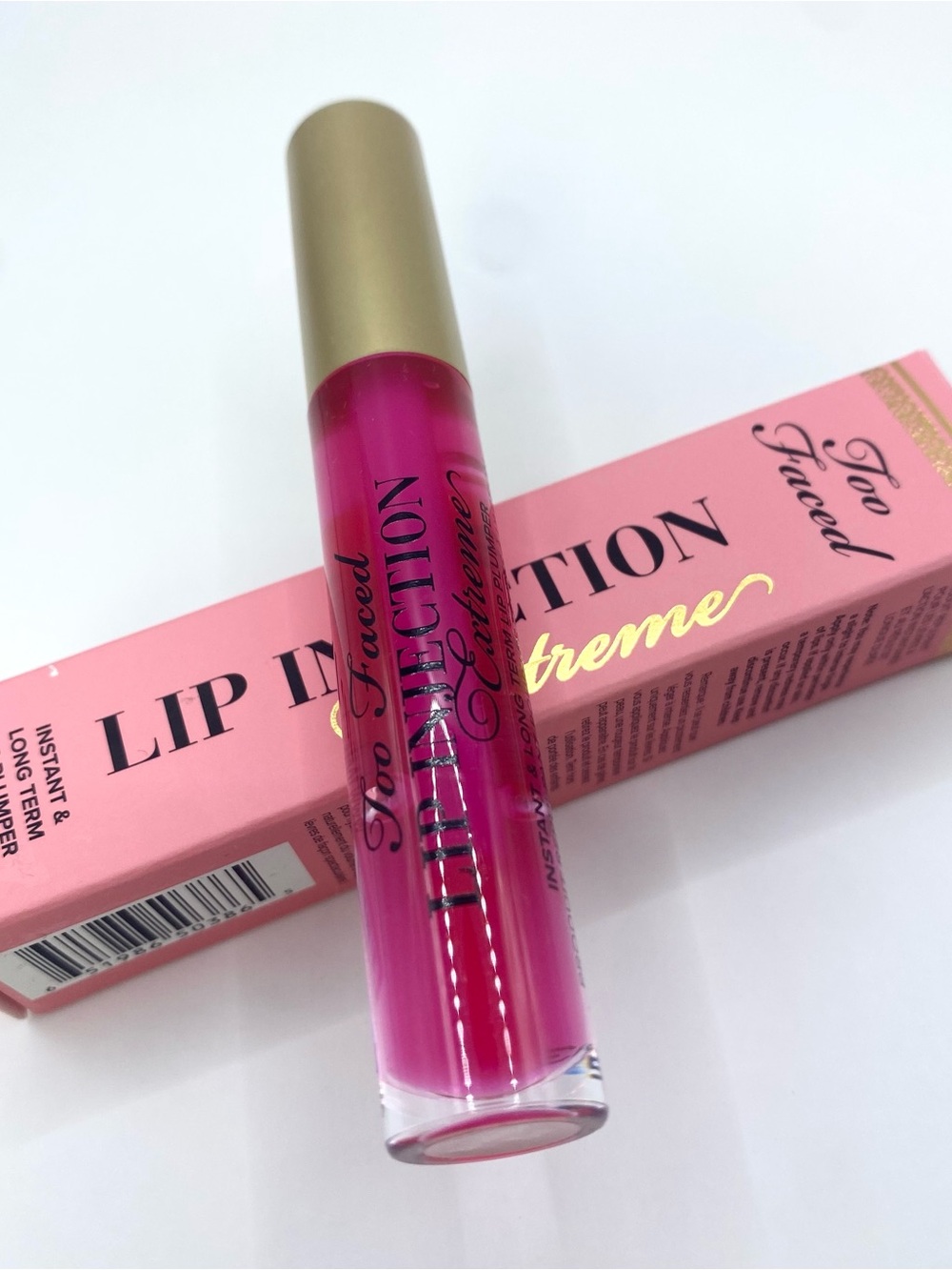 Too Faced Lip Injection Extreme Lip Plumper In Bubblegum‎ Yum 0.14 oz Full Size